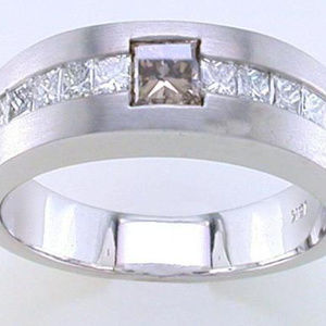 Diamond Mens Ring 1.29TDW 18KT White Gold